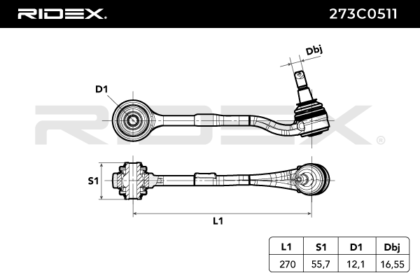 RIDEX 273C0511 Suspension arm
