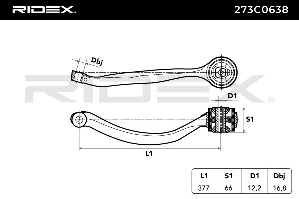 RIDEX 273C0638 Suspension arm