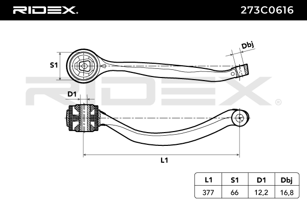 RIDEX 273C0616 Suspension arm