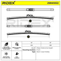RIDEX 298W0022 Wiper Blade Kit - Front - 650/400mm (Push Button)