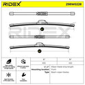 RIDEX 298W0228 Wiper Blades Pair- Front - 650/450mm (Hook Fixing)