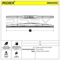 RIDEX 298W0332 Wiper Blade - Rear - 430mm (Hook Type)