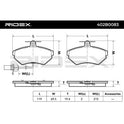 RIDEX 402B0083 Brake Pad Set for Audi - Front Axle