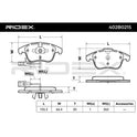 RIDEX 402B0215 Brake Pad Set for Audi - Front Axle