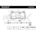 RIDEX 402B1003 Brake pad set