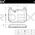 RIDEX 402B1151 Brake pad set