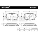 RIDEX 402B1332 Brake Pad Set for Audi - Rear Axle