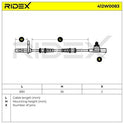 RIDEX 412W0083 ABS sensor Front Axle - for Mercedes