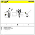 RIDEX 412W0091 ABS sensor Front Axle Right, Rear Axle Left - for Audi