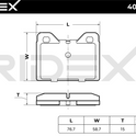 RIDEX 402B1258 Brake pad set