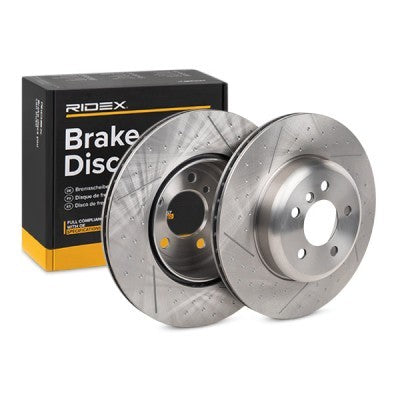 RIDEX 82B1435 Brake Disc - Rear Axle (pair)