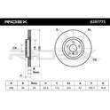 RIDEX 82B1773 Brake Disc (pair)