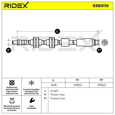RIDEX 83B0119 Brake Hose