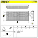 RIDEX 8A0653 Air Filter for Mercedes