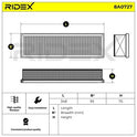 RIDEX 8A0727 Air Filter for Mercedes