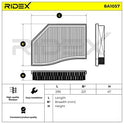 RIDEX 8A1057 Air filter