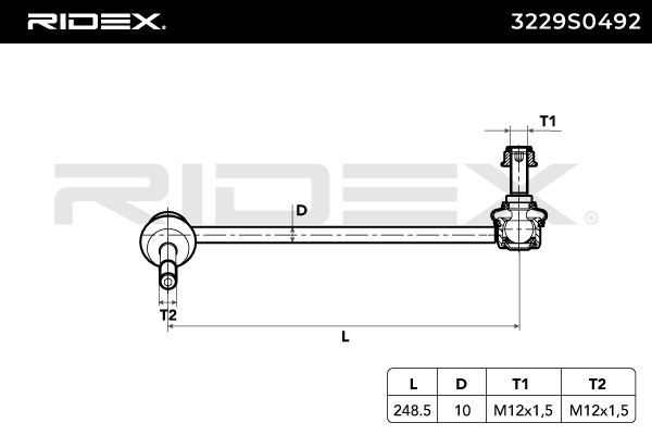 RIDEX 3229S0492 Anti roll bar link