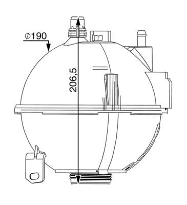 MAHLE CRT 210 000S Coolant expansion tank for BMW X3, X4