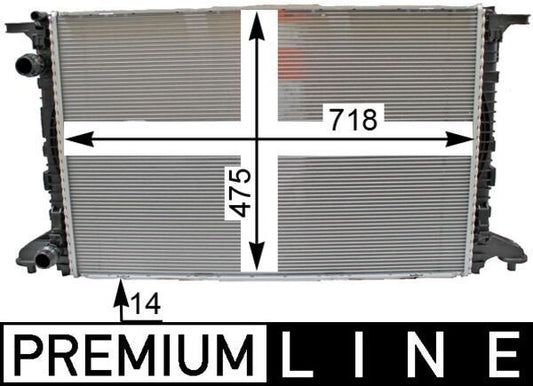 MAHLE CR 2176 000P Engine radiator for AUDI A4, A5, A6