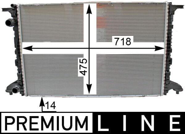 MAHLE CR 2176 000P Engine radiator for AUDI A4, A5, A6