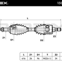 RIDEX 13D0171 Drive Shaft