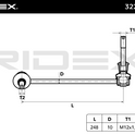 RIDEX 3229S0612 Anti roll bar link
