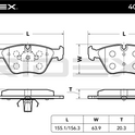 RIDEX 402B0116 Brake pad set