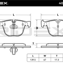 RIDEX 402B0188 Brake pad set