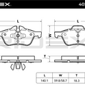 RIDEX 402B0250 Brake pad set