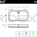 RIDEX 402B0490 Brake pad set