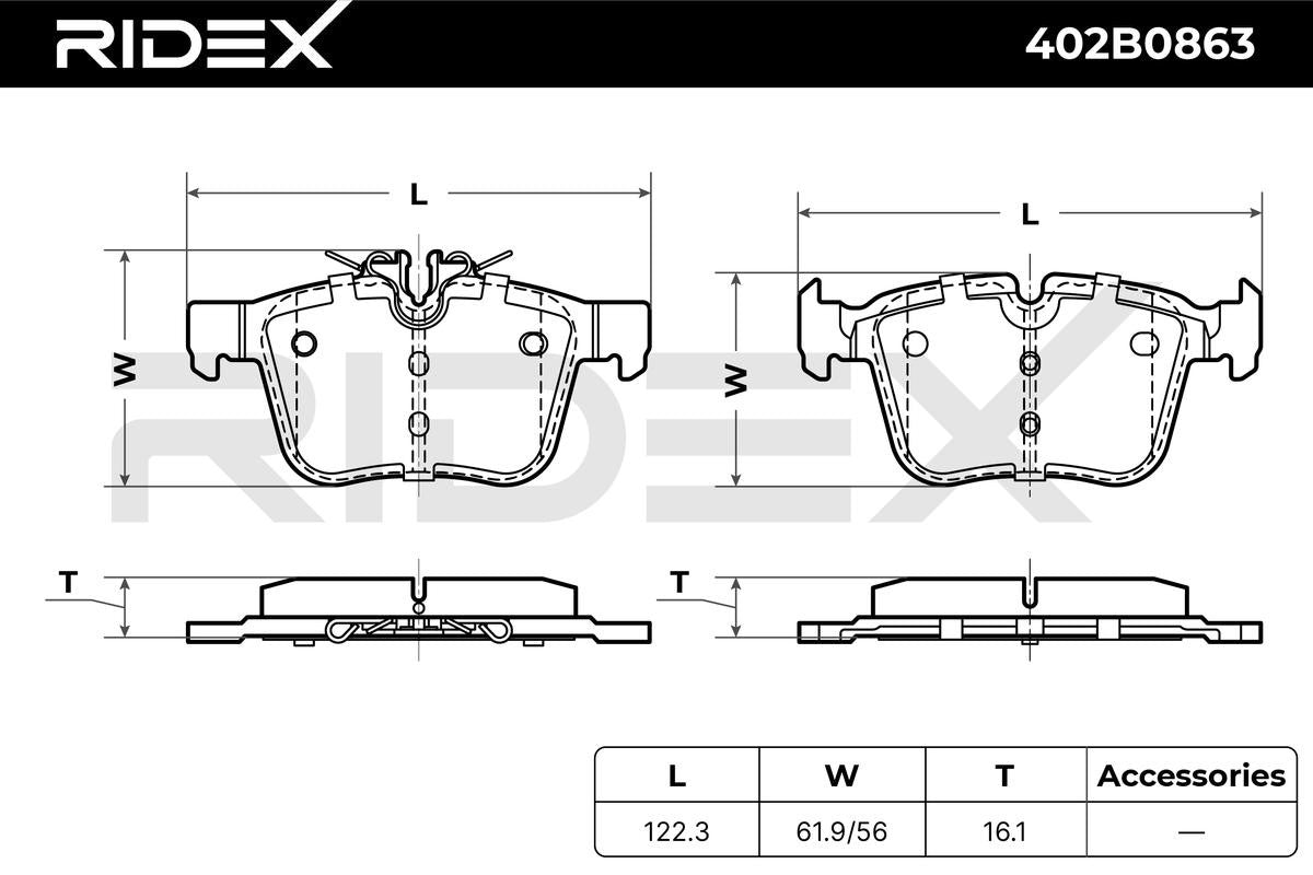 RIDEX 402B0863 Brake Pad Set for Mercedes - Rear Axle