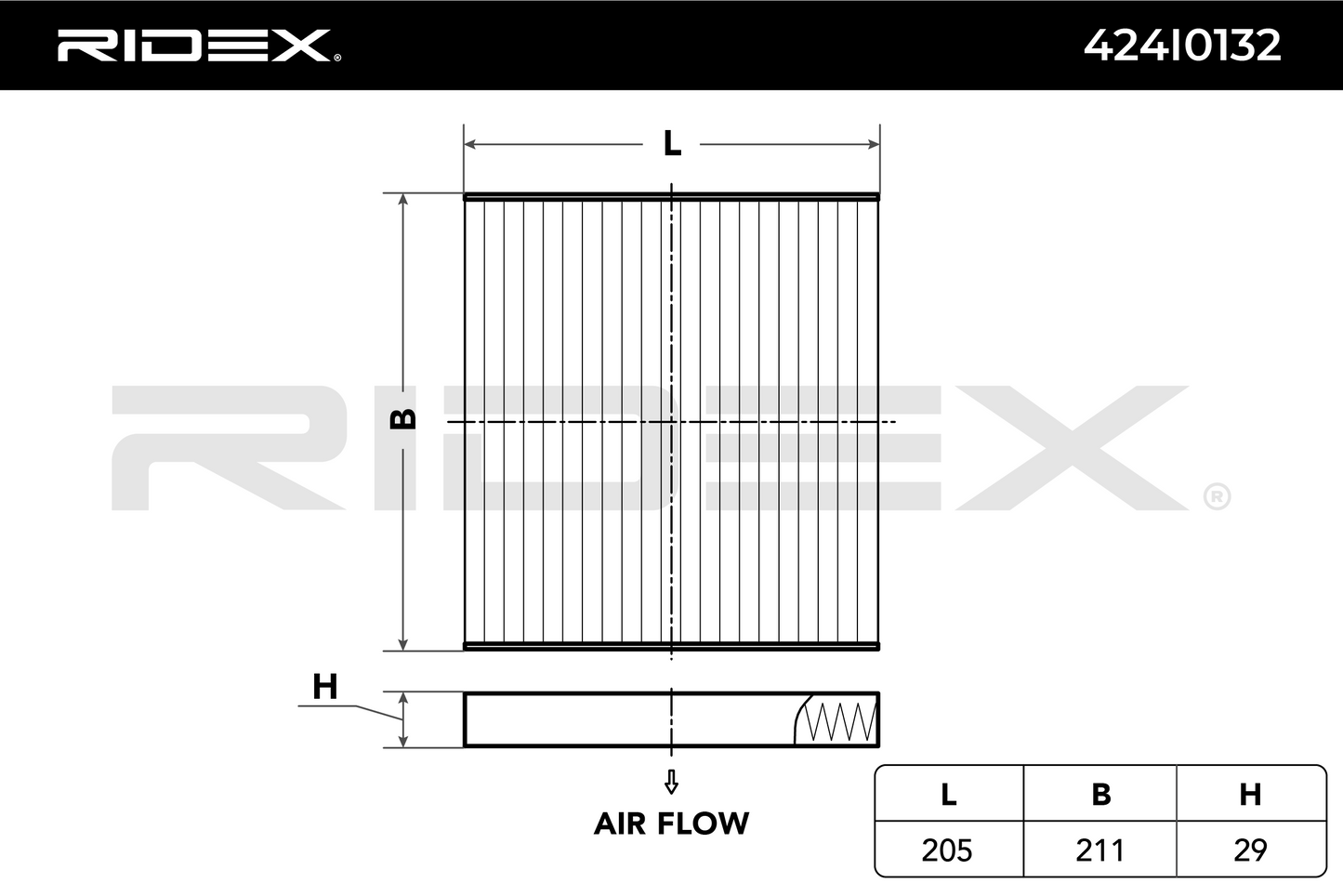 RIDEX 424I0132 Pollen filter - for Honda CRZ