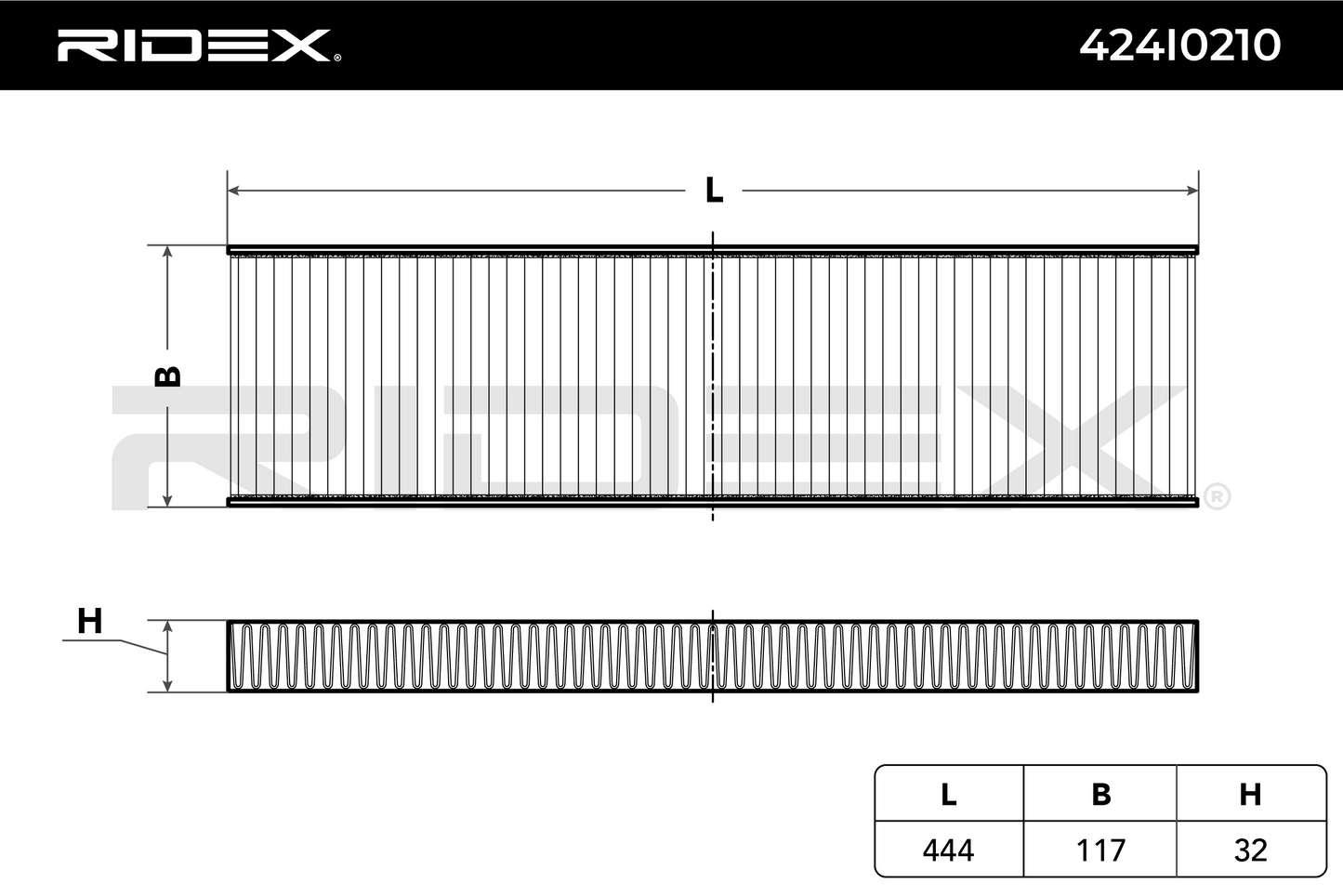 RIDEX 424I0210 Pollen filter