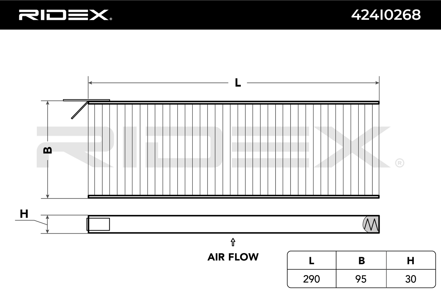 RIDEX 424I0268 Pollen filter