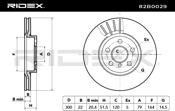 RIDEX 82B0029 Brake Disc Front axle (pair) - for BMW