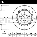 RIDEX 82B0253 Brake Disc - rear axle (pair)