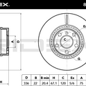 RIDEX 82B0328 Brake Disc - rear axle (pair)