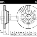 RIDEX 82B0366 Brake Disc - front axle (pair)