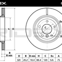 RIDEX 82B0571 Brake Disc - rear axle (pair)