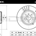 RIDEX 82B0707 Brake Disc - front axle (pair)