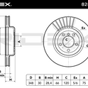 RIDEX 82B0722 Brake Disc - front axle (pair)