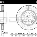 RIDEX 82B0772 Brake Disc - rear axle (pair)