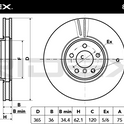 RIDEX 82B0958 Brake Disc - front axle (pair)