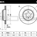 RIDEX 82B1433 Brake Disc - rear axle (pair)