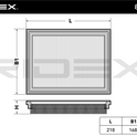RIDEX 8A0043 Air Filter