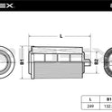 RIDEX 8A0060 Air Filter for Mercedes