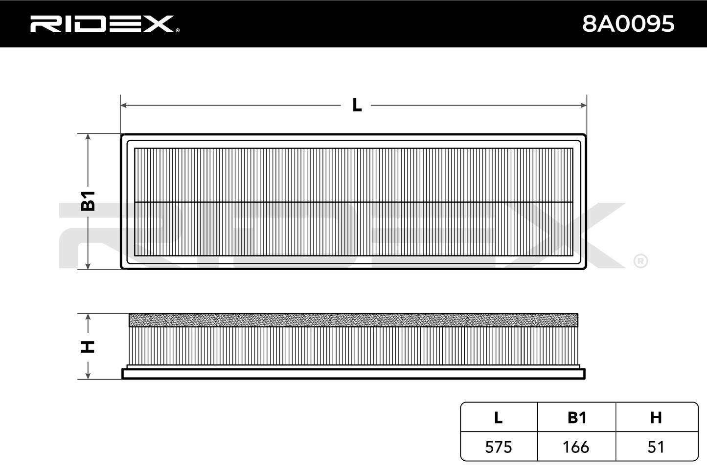 RIDEX 8A0095 Air Filter