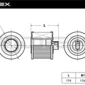 RIDEX 8A0213 Air filter - for BMW