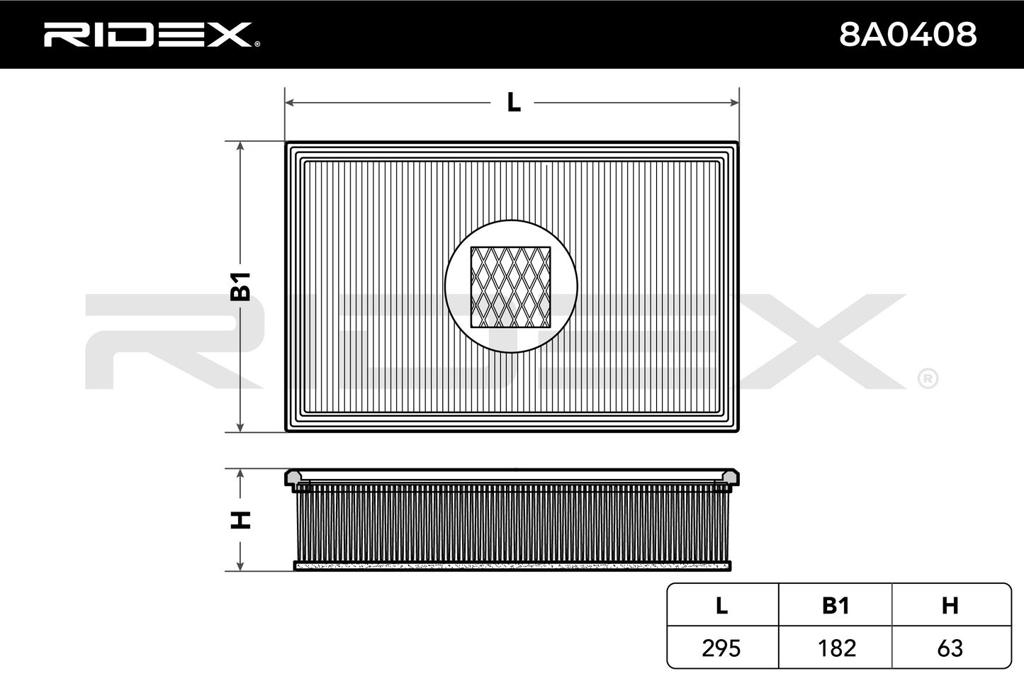 RIDEX 8A0408 Air Filter