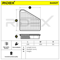 RIDEX 8A0527 Air Filter - for HONDA CIVIC